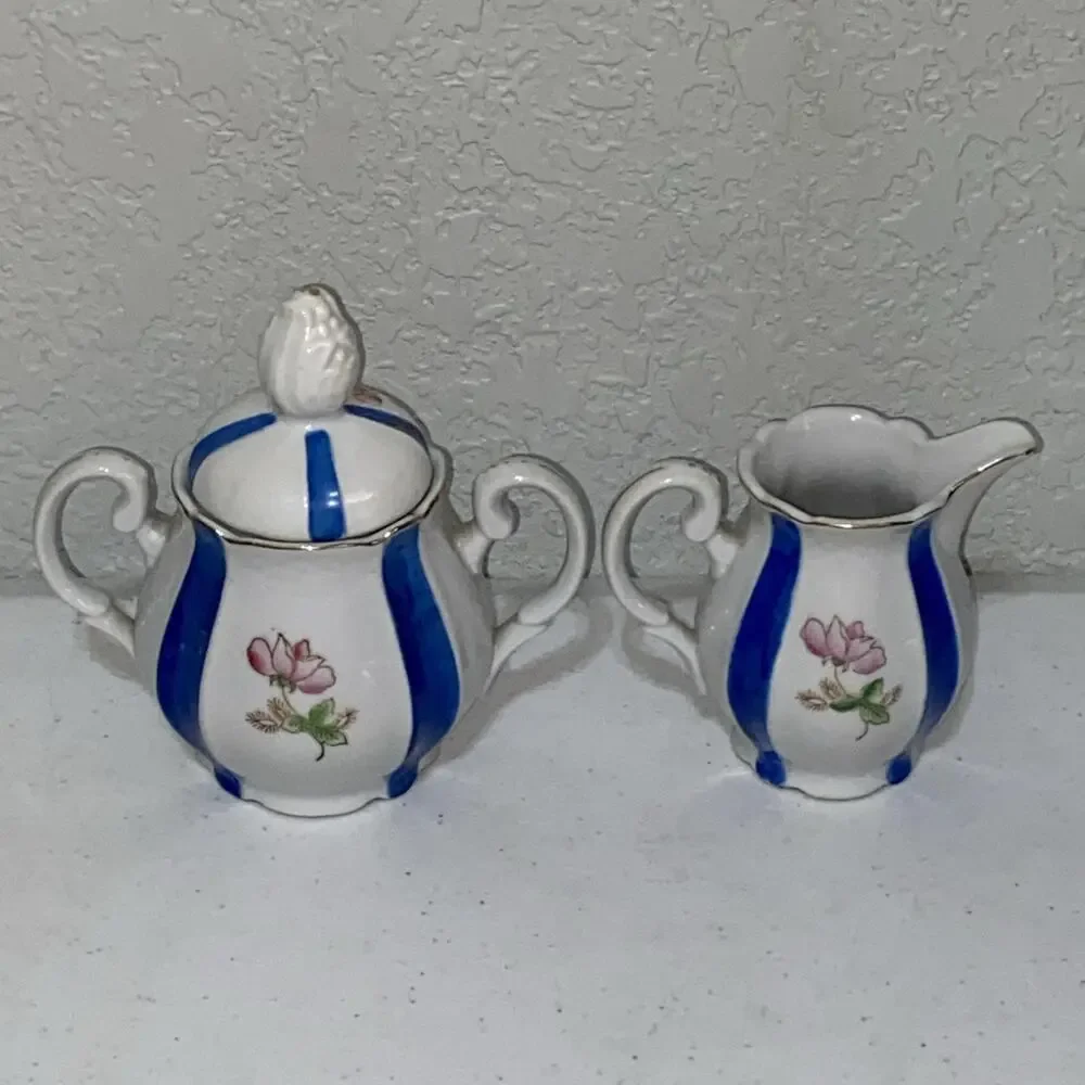 VTG Teapot Coffee Set Occupied Japan Chugai China Teacup Saucer Creamer Sugar‎